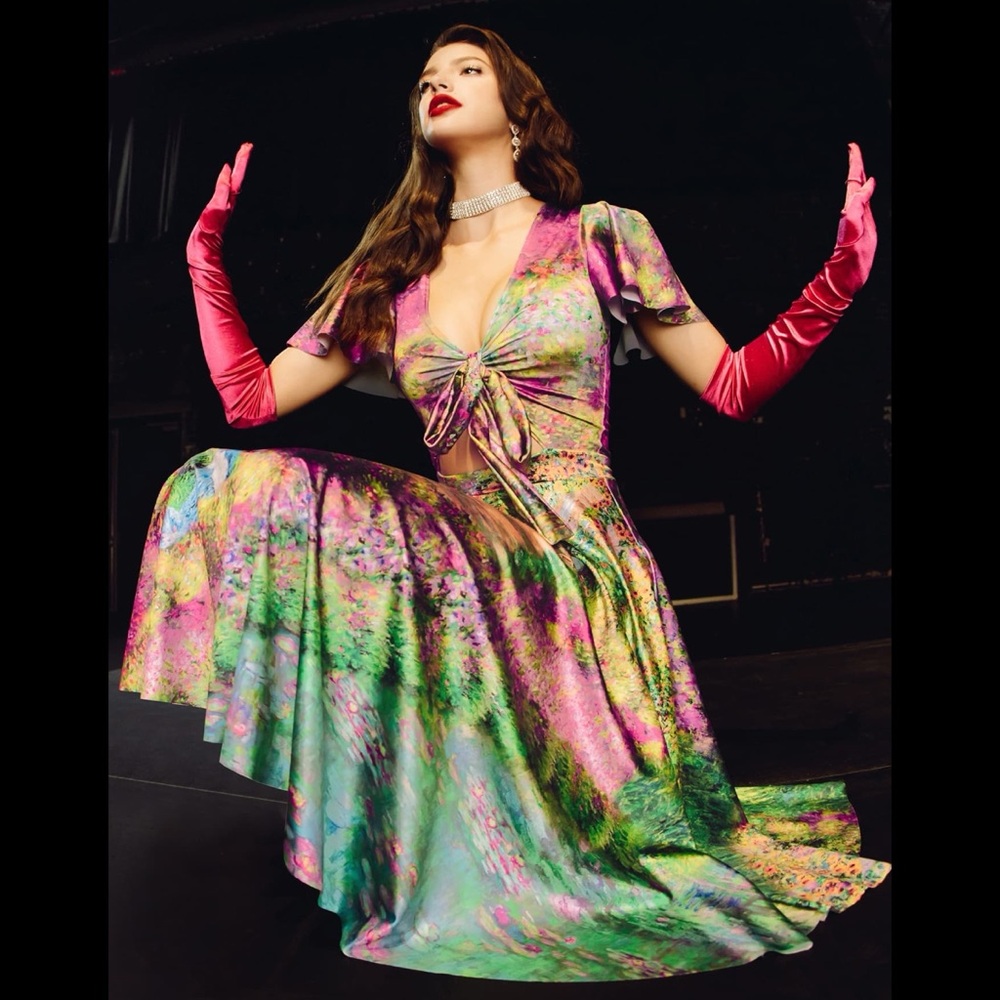 Blackmilk Montage Monet Rio Midi Dress S NWT